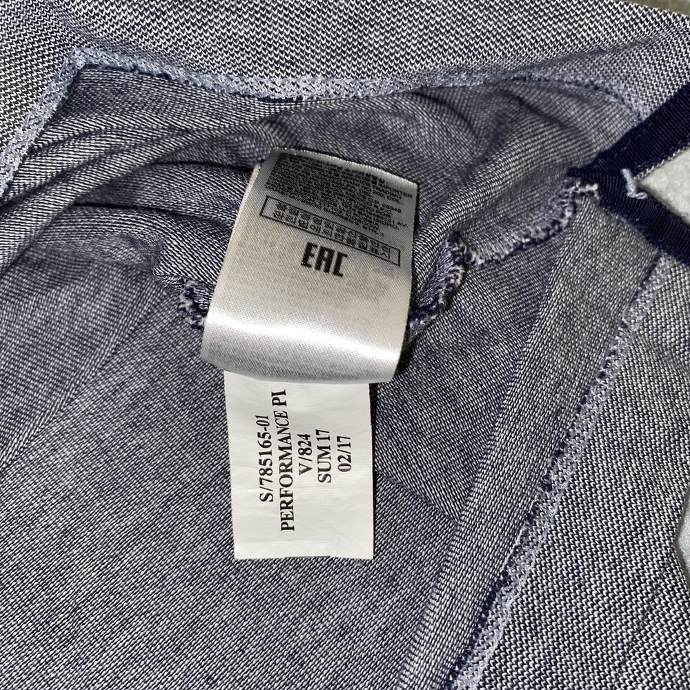 Banana Republic Mens XL Gray Navy Performance Pique Short‎ Sleeve Polo Shirt - Picture 8 of 12